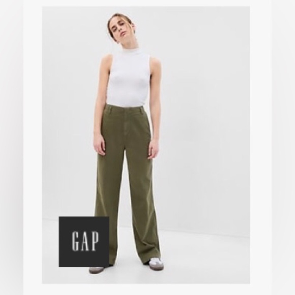 GAP Olive NWOT lightweight twill pants 18T